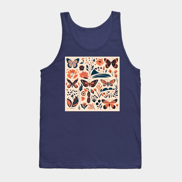 monarch butterflies hand drawing pattern Tank Top by Lilbangdesigns